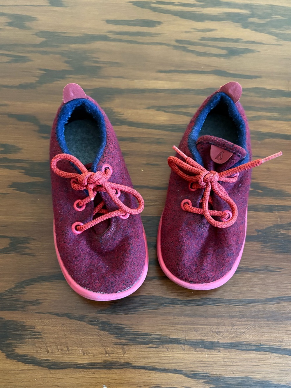 AllBirds Smallbirds Zeal Red Merino Wool Runners Sneakers Kids Girls Size T10